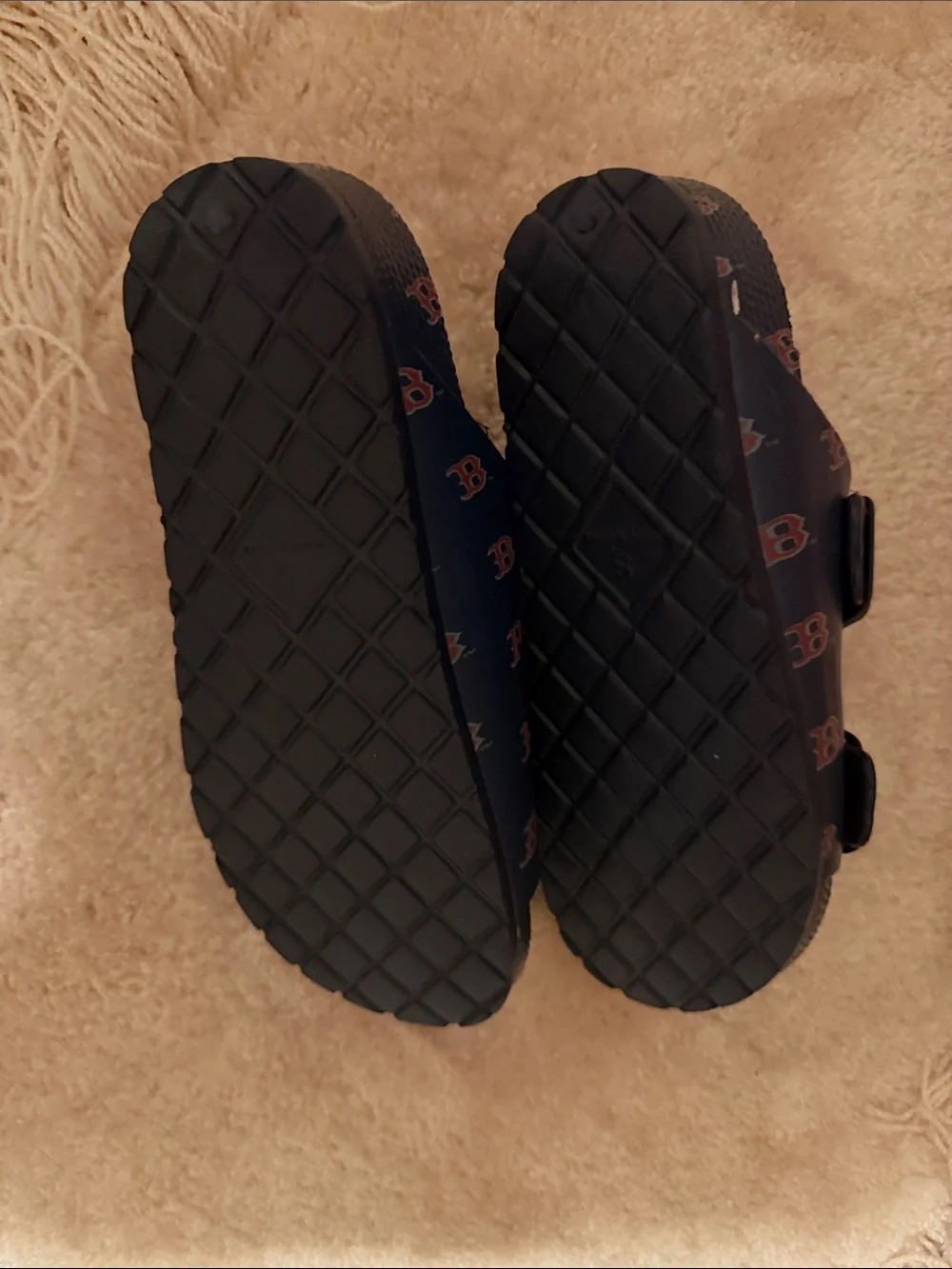 Size Small Kids Red Sox sandals never worn
